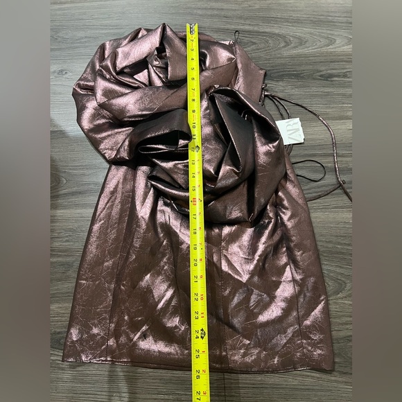 NWT ZARA Voluminous Flower Dress Perfect For New Year Party - Picture 7 of 11